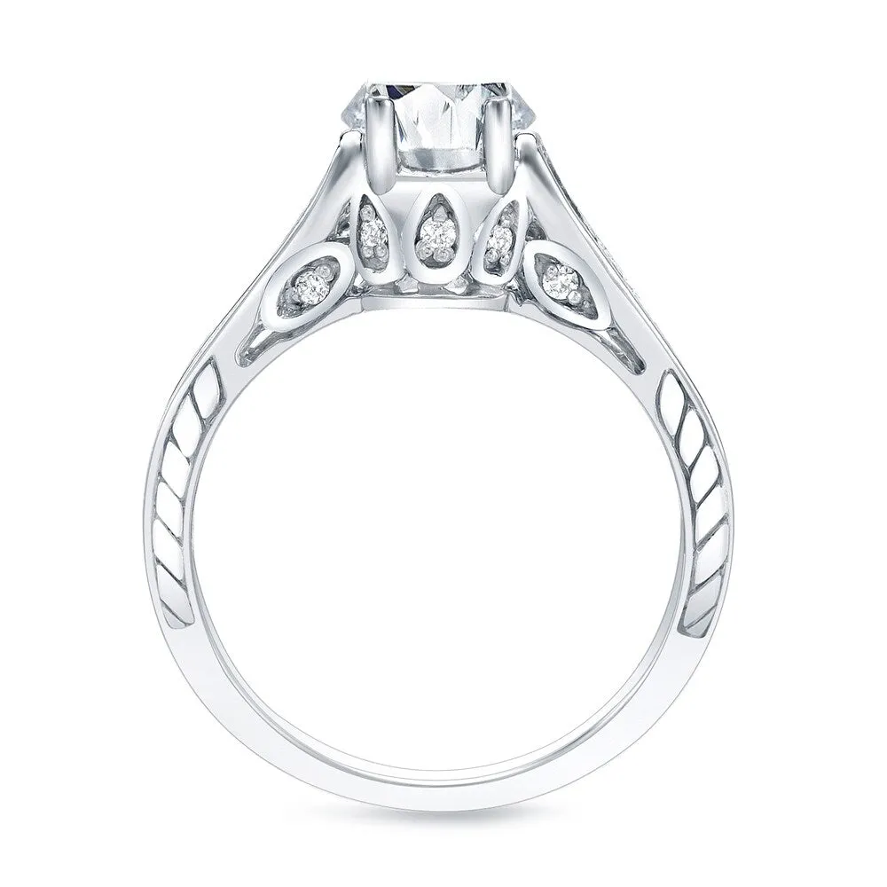 Auriya Platinum 1ct TDW Certified Round Curved Band Diamond Engagement Ring Bridal Set sold by Zulily product image thumbnail 3