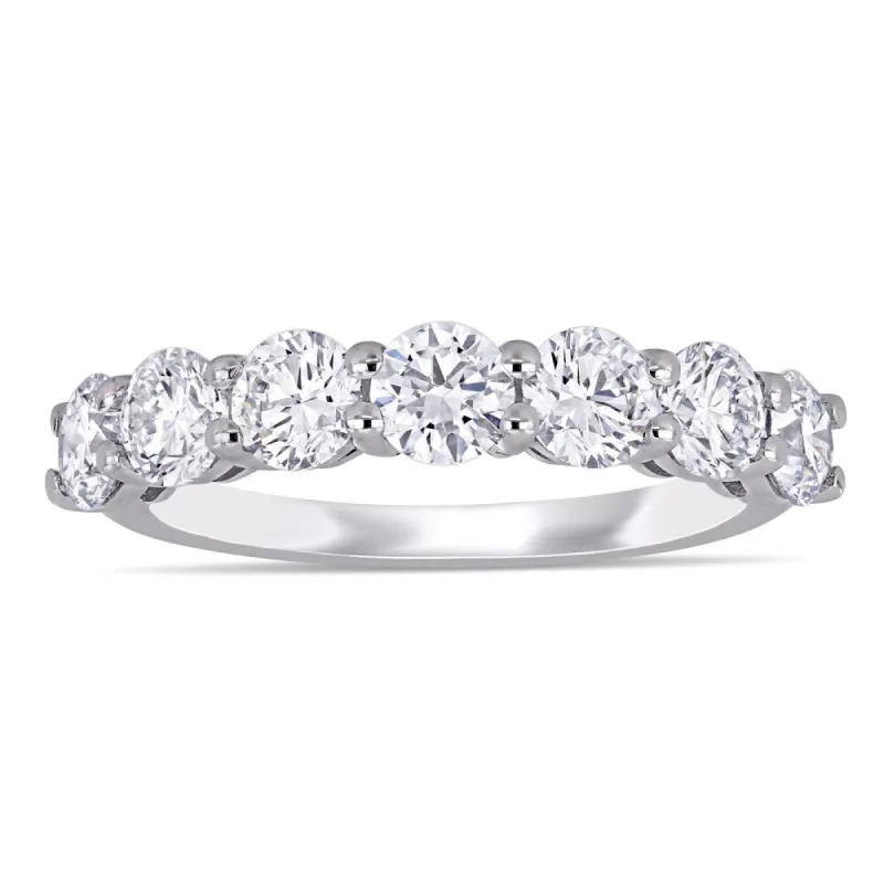 Created Forever 1 3/4ct TW Lab Grown Diamond Semi-Eternity Anniversary Band 14k White Gold sold by Zulily