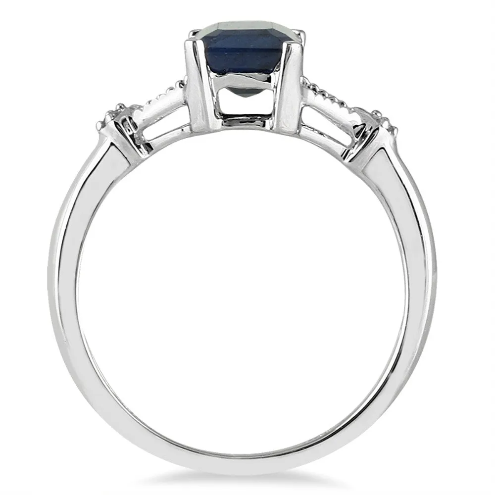 1.60 Carat Sapphire and Diamond Ring in 10K White Gold sold by Zulily product image thumbnail 2