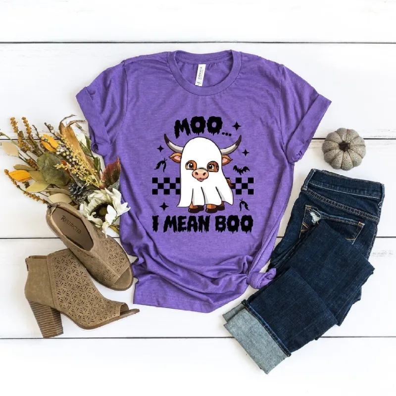 I Mean Boo Cow Short Sleeve Tee sold by Zulily