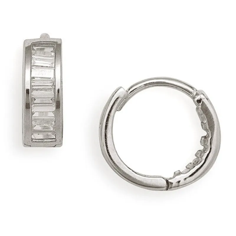 Curata 14k Gold Baguette Cubic Zirconia Hinged Hoop Clip-in Earrings sold by Zulily