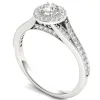 De Couer 14k White Gold 5/8ct TDW Diamond Halo Engagement Ring sold by Zulily
