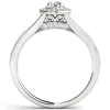 De Couer 14k White Gold 5/8ct TDW Diamond Halo Engagement Ring sold by Zulily