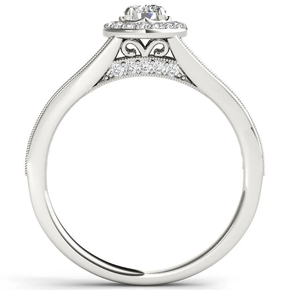 De Couer 14k White Gold 5/8ct TDW Diamond Halo Engagement Ring sold by Zulily product image thumbnail 3