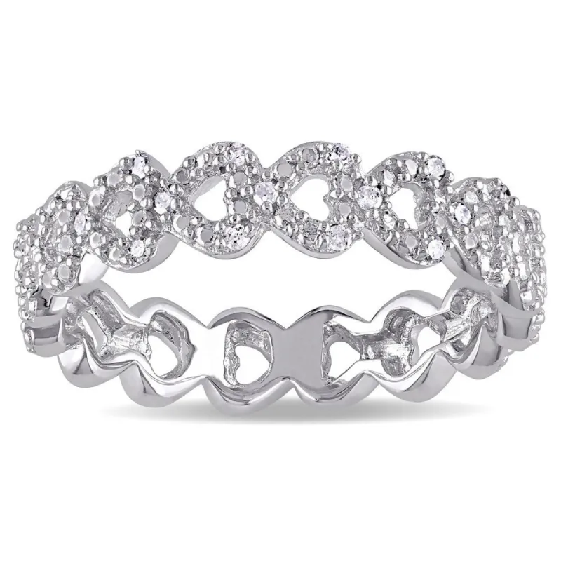 Miadora Sterling Silver Diamond Accent Heart Ring sold by Zulily