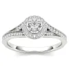 De Couer 14k White Gold 5/8ct TDW Diamond Halo Engagement Ring sold by Zulily