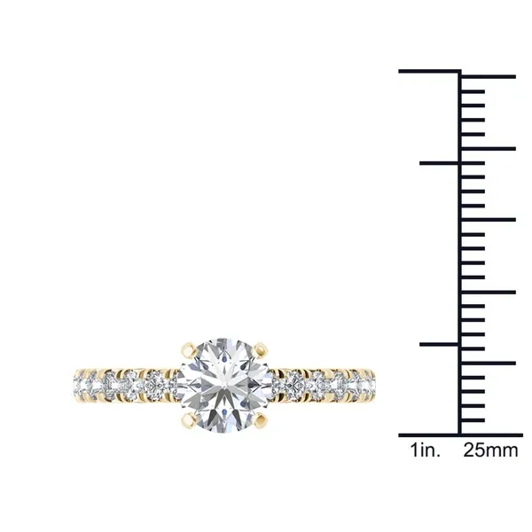 De Couer 14k Yellow Gold 1 1/2ct TDW Diamond Classic Engagement Ring sold by Zulily product image thumbnail 4