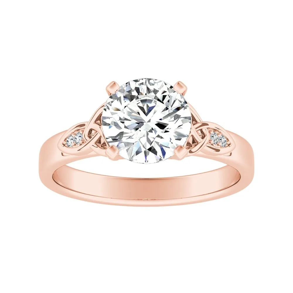 Auriya 14k Gold Modern 1 1/2ct Round Moissanite Engagement Ring sold by Zulily product image thumbnail 3