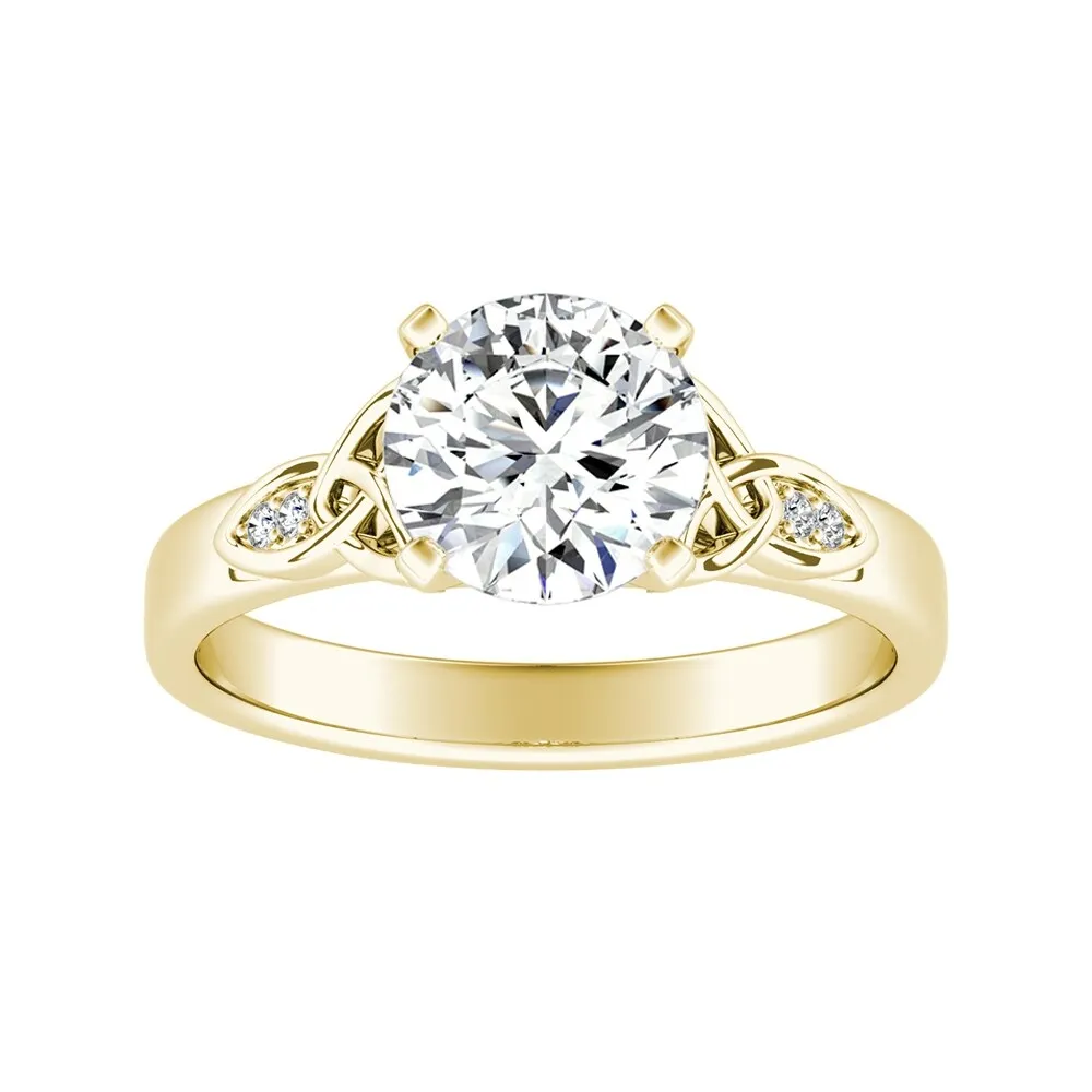 Auriya 14k Gold Modern 1 1/2ct Round Moissanite Engagement Ring sold by Zulily product image thumbnail 2