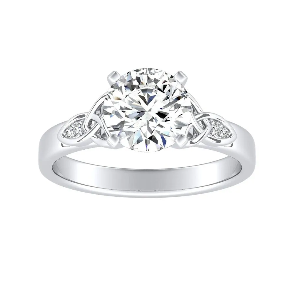 Auriya 14k Gold Modern 1 1/2ct Round Moissanite Engagement Ring sold by Zulily