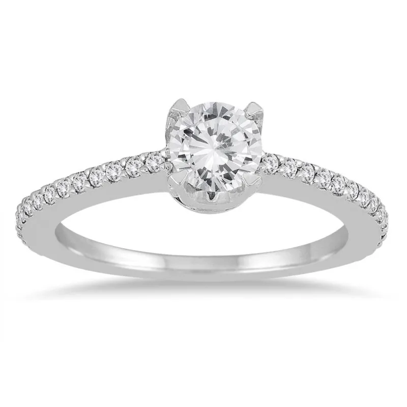 3/4 Carat Diamond Engagement Ring in 10K White Gold sold by Zulily