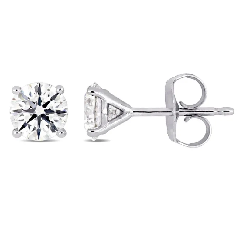 Miadora Signature Collection 14k White Gold 1ct TDW Diamond Solitaire Martini-Style Stud Earrings sold by Zulily