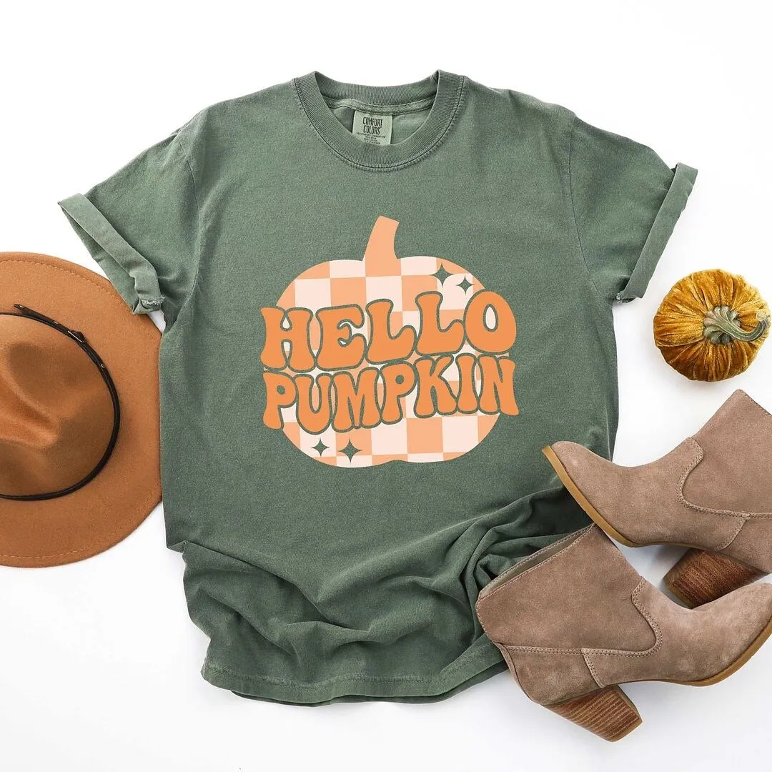Hello Pumpkin Sparkles Garment Dyed Tee sold by Zulily