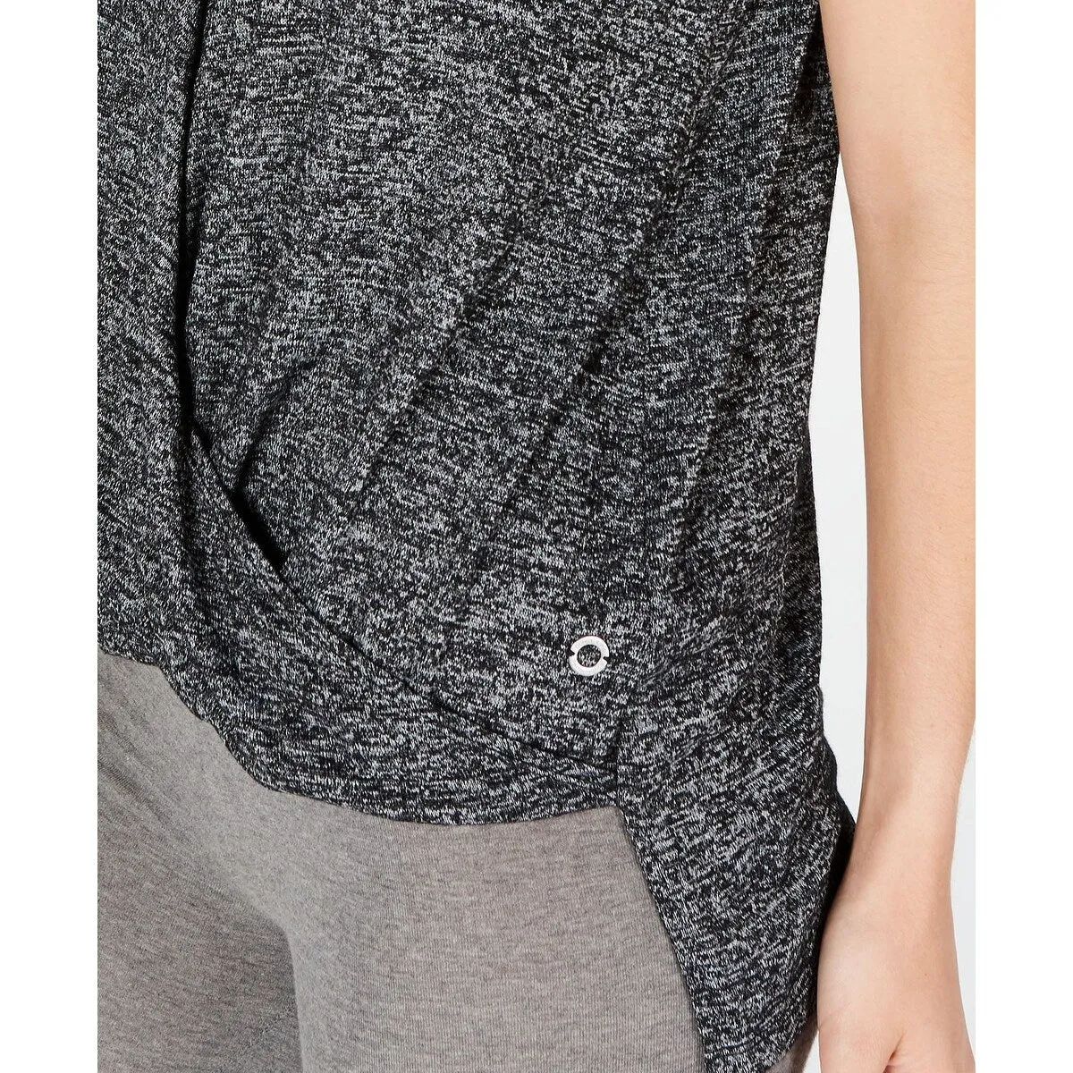 Calvin Klein Women's Twisted Hem Tee Gray Size Small sold by Zulily product image thumbnail 3