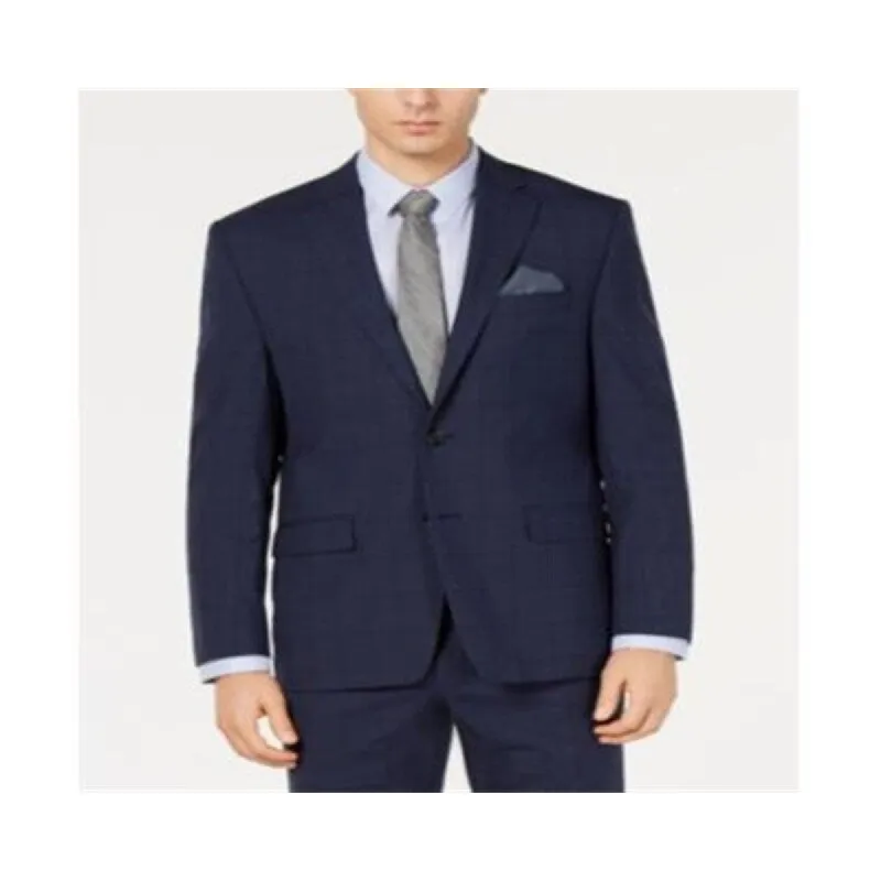 Ralph Lauren Men's UltraFlex Classic Fit Windowpane Jacket Blue Size 42 L sold by Zulily