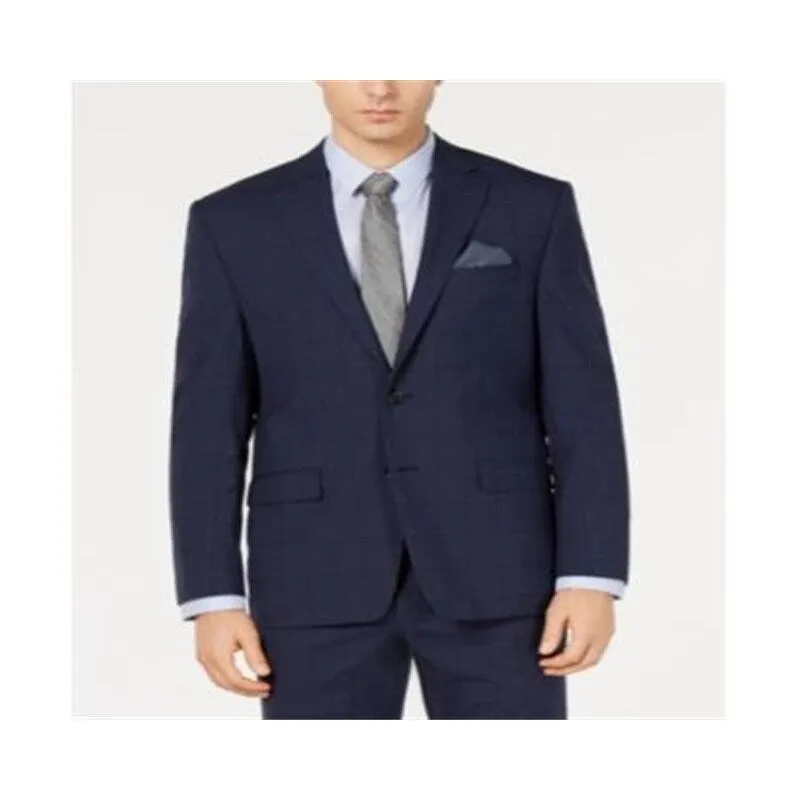 Ralph Lauren Men's UltraFlex Classic Fit Windowpane Jacket Blue Size 42 L sold by Zulily