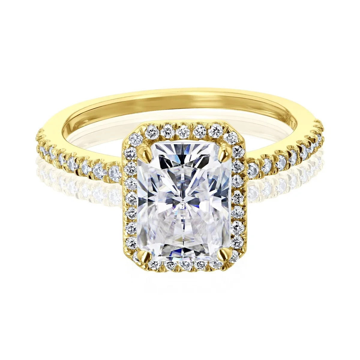 Annello by Kobelli 14k Gold Rhona Forever One Moissanite Engagement Ring (DEF/VS, DEF/VS) sold by Zulily