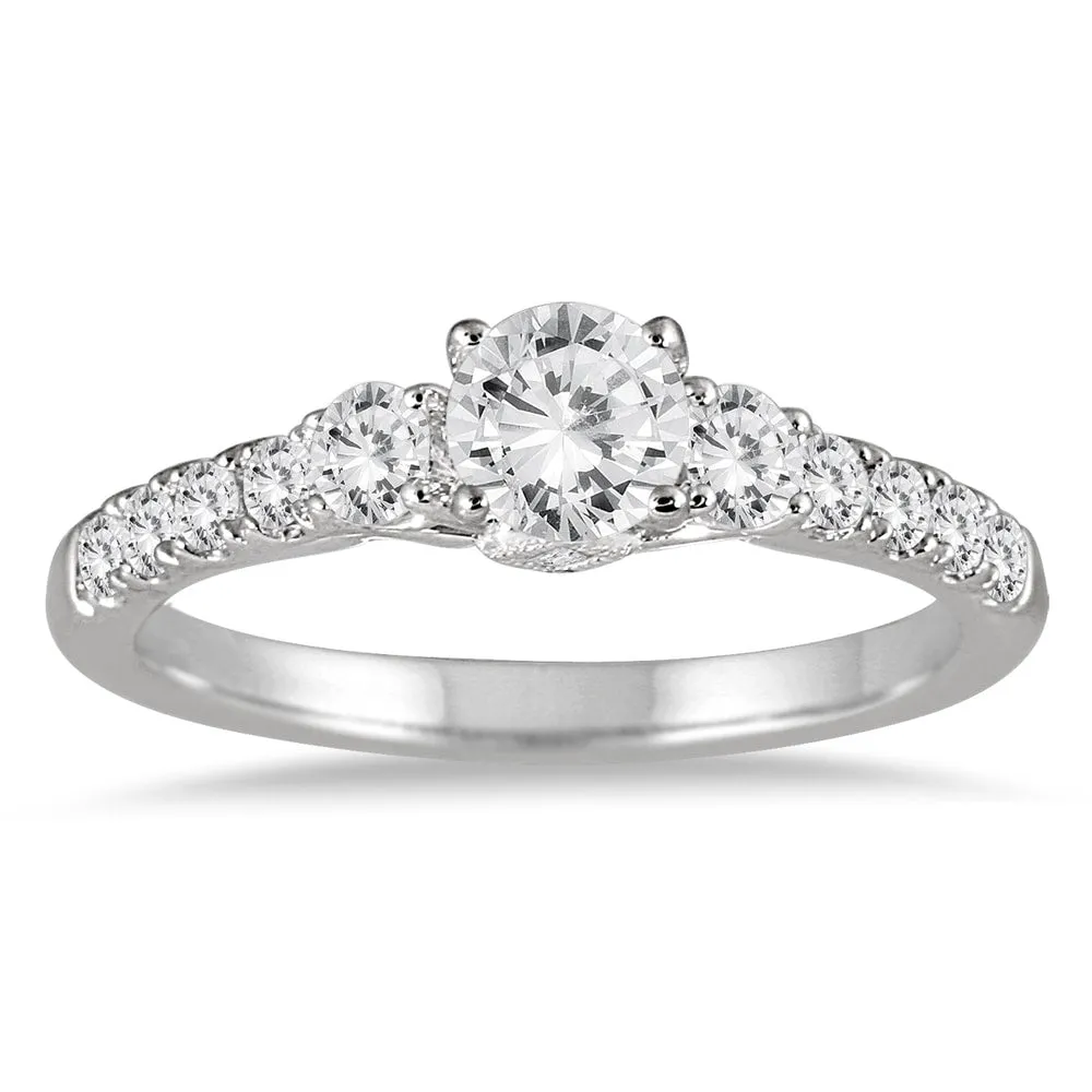 1 1/10 Carat TW Diamond Bridal Set in 14K White Gold sold by Zulily product image thumbnail 2