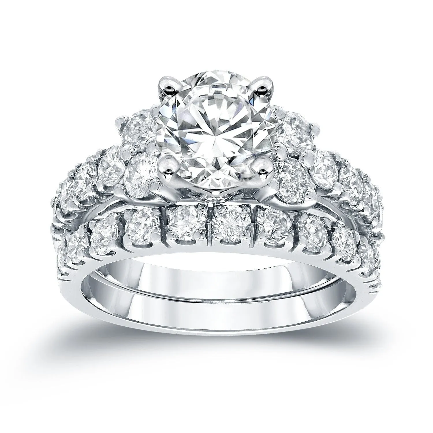 Auriya 14k Gold 2ctw Classic Round Diamond Engagement Ring Set sold by Zulily product image thumbnail 2