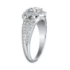 Auriya 14k Gold Round 4ct Moissanite and 3/4ctw Halo Diamond Engagement Ring 14K sold by Zulily
