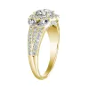 Auriya 14k Gold Round 4ct Moissanite and 3/4ctw Halo Diamond Engagement Ring 14K sold by Zulily