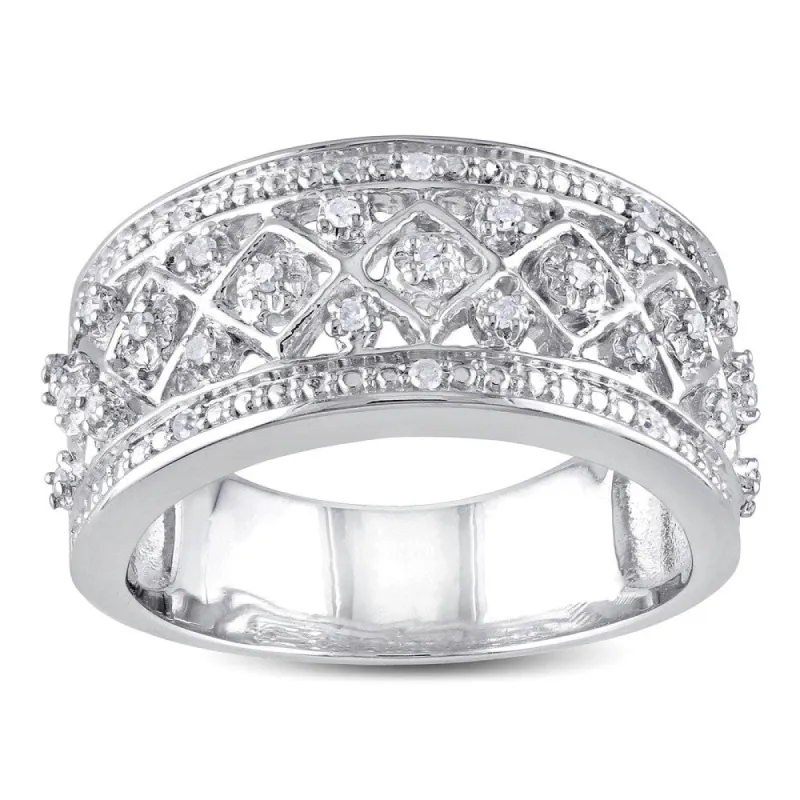 Miadora Sterling Silver 1/6ct TDW Diamond Ring sold by Zulily