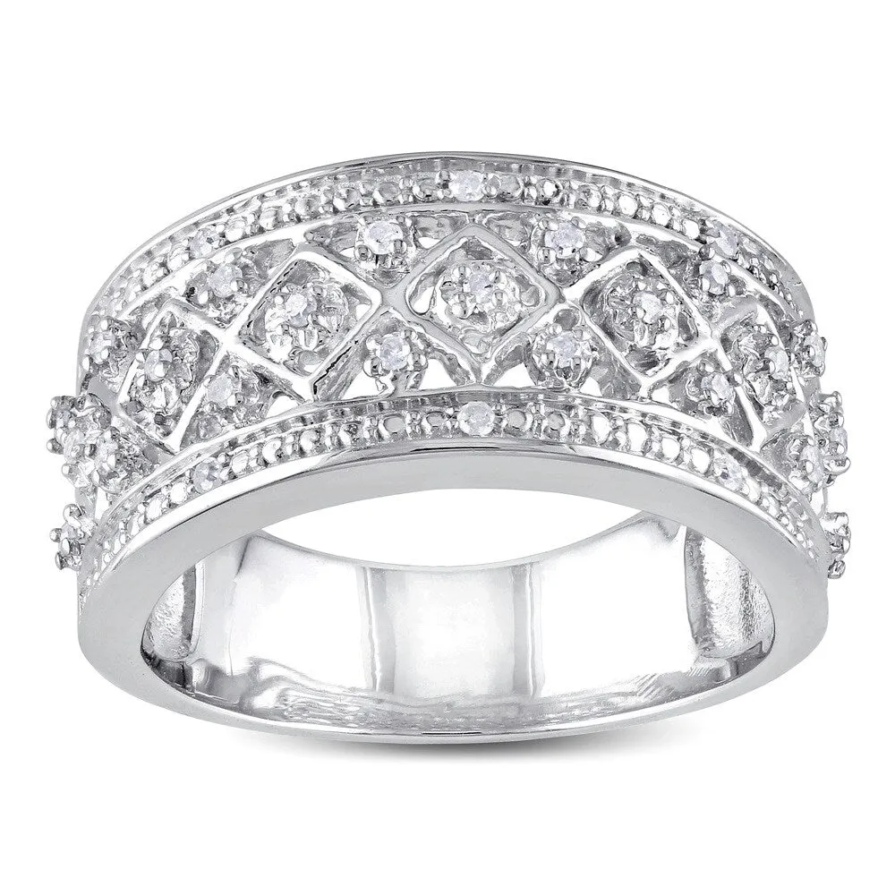 Miadora Sterling Silver 1/6ct TDW Diamond Ring sold by Zulily