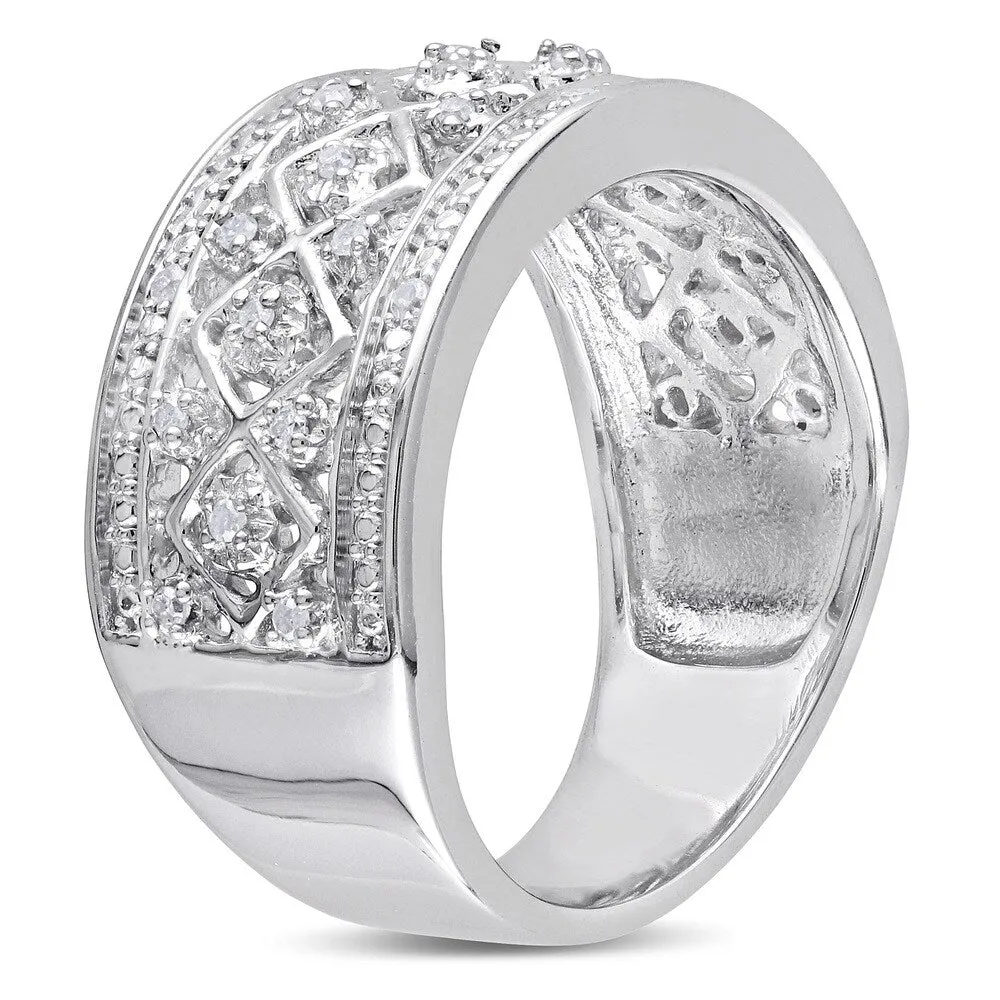 Miadora Sterling Silver 1/6ct TDW Diamond Ring sold by Zulily product image thumbnail 2