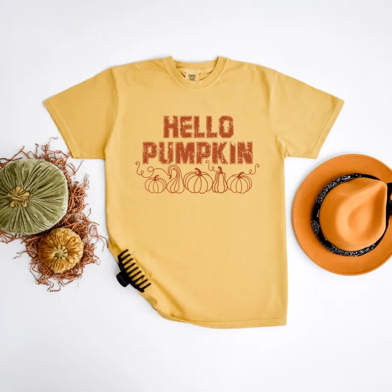 Hello Pumpkin Distressed Garment Dyed Tee sold by Zulily