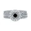 Auriya 3/5ctw Halo Black Diamond Engagement Ring Set 14k Gold sold by Zulily