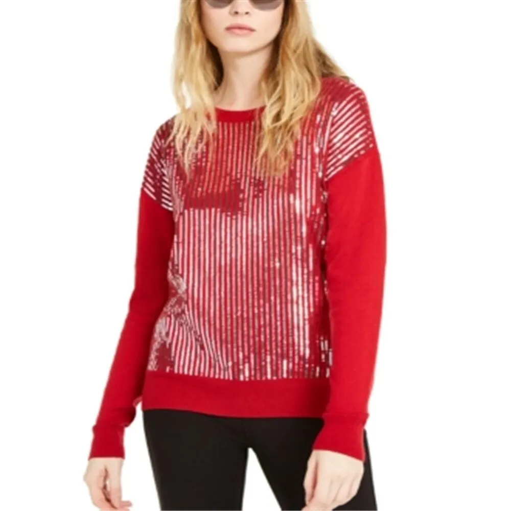 Michael Michael Kors Sequined Sweater Red Size M sold by Zulily