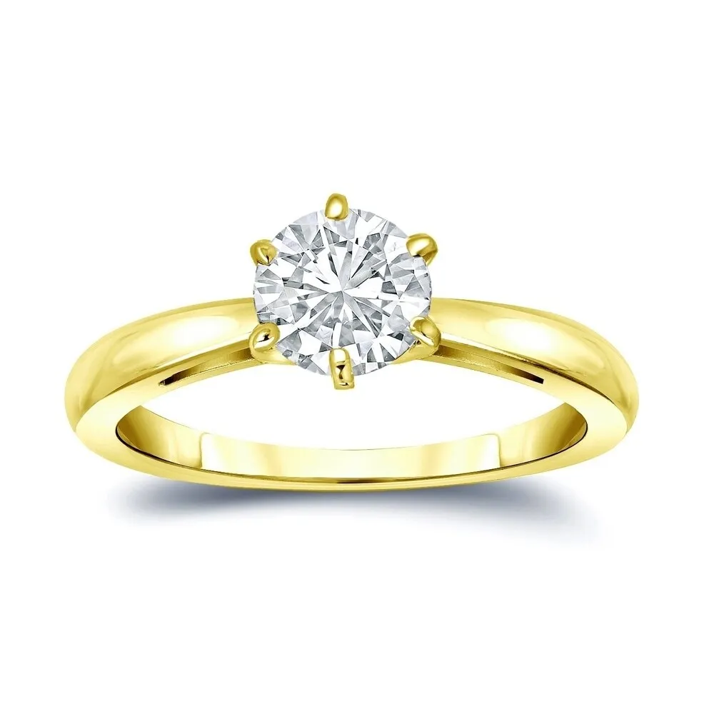 Auriya 14k Gold 3/4ctw Round Solitaire Diamond Engagement Ring 6-Prong GIA Certified sold by Zulily product image thumbnail 5