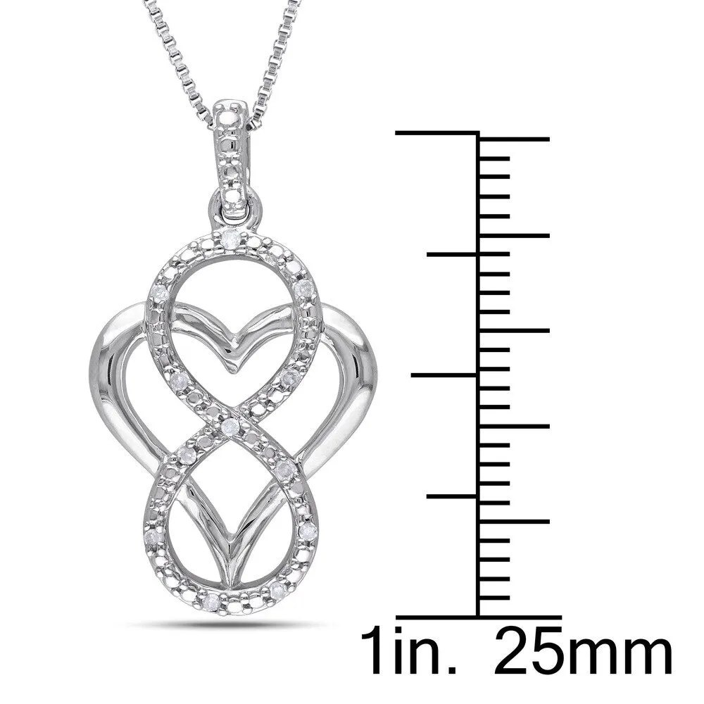 Miadora Sterling Silver Diamond Accent Heart Infinity Necklace sold by Zulily product image thumbnail 3