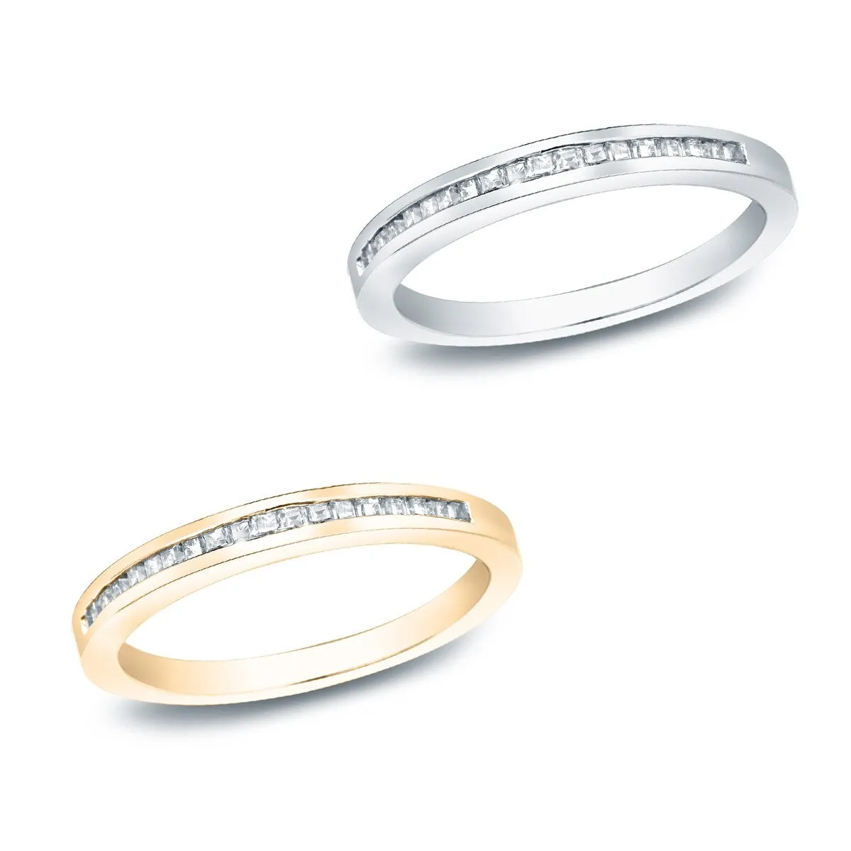 Auriya 1/3ctw Princess-cut Diamond Wedding Band 14k Gold sold by Zulily product image thumbnail 5