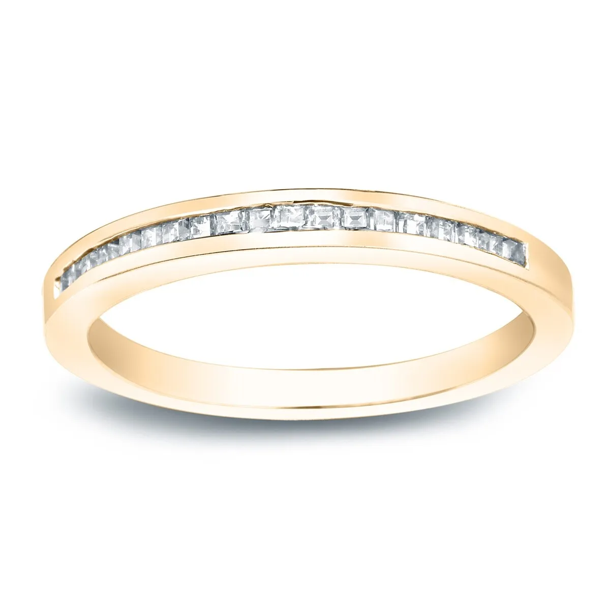 Auriya 1/3ctw Princess-cut Diamond Wedding Band 14k Gold sold by Zulily product image thumbnail 2