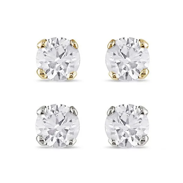 Miadora 14k Gold 1/4ct TDW Round Diamond Stud Earrings sold by Zulily product image thumbnail 3