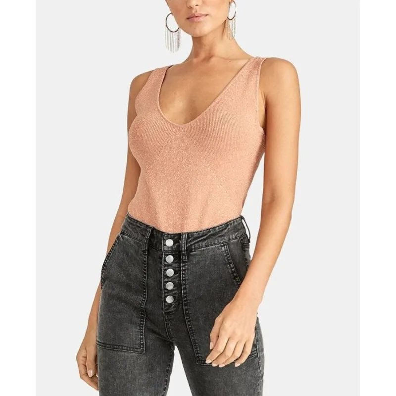 Rachel Roy Women's Sleeveless V Neck Top Pink Size Large sold by Zulily