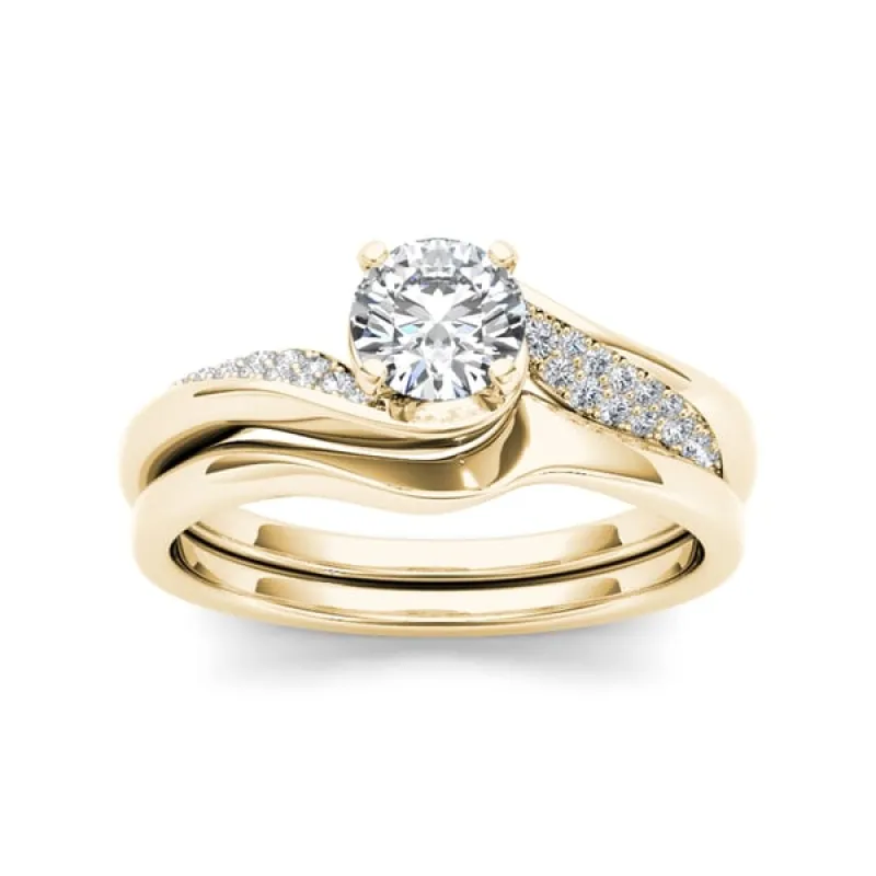 De Couer 14k Yellow Gold 5/8ct TDW Classic Diamond Bypass Engagement Ring sold by Zulily