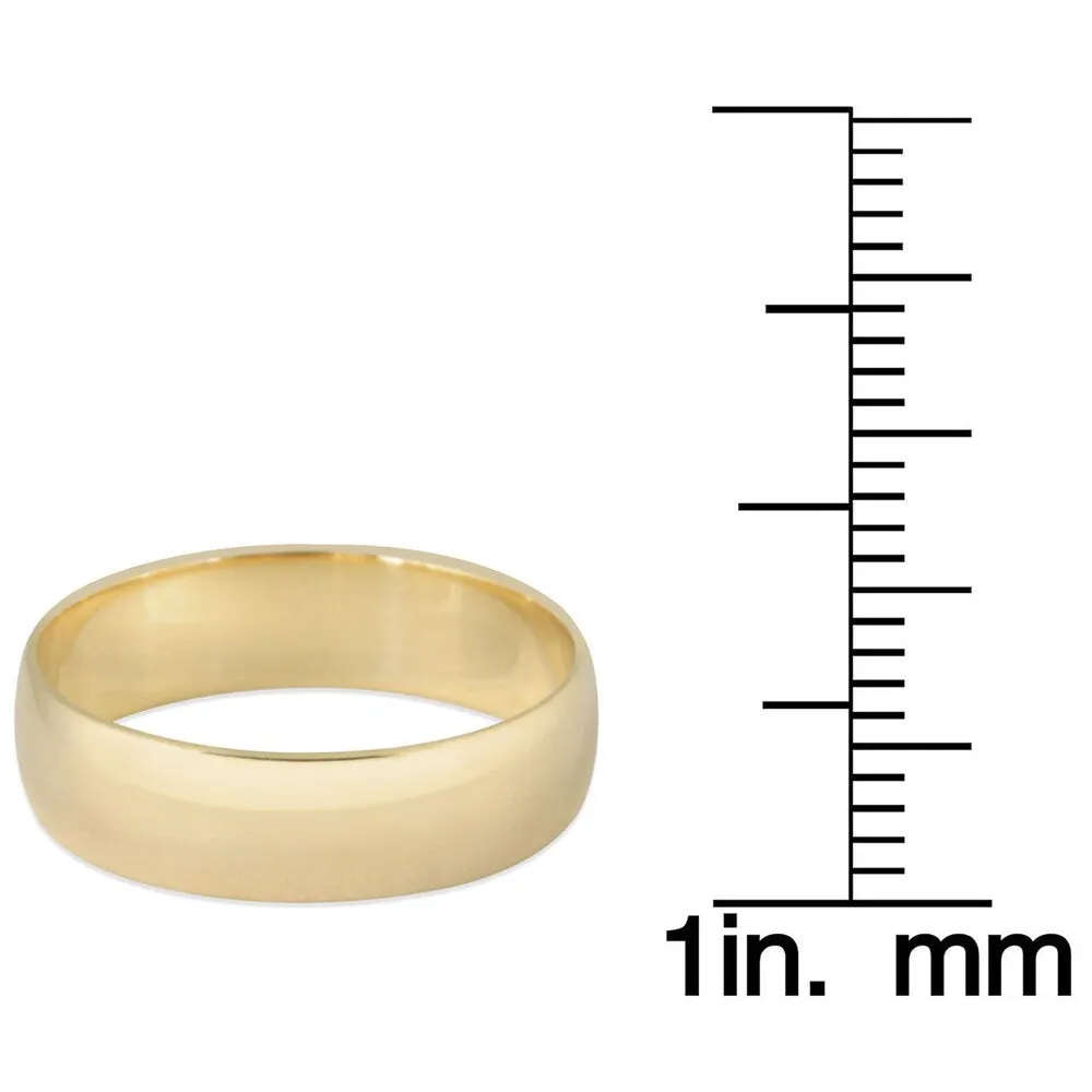 Marquee Jewels 14k Yellow Gold 5-millimeter Domed Wedding Band sold by Zulily product image thumbnail 3