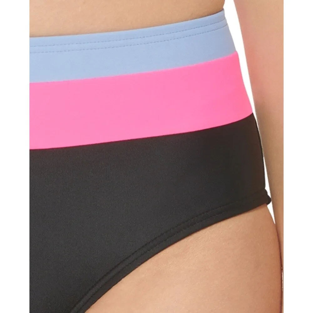Dkny Women's Colorblocked High Waist Bikini Bottoms Swimsuit Gray sold by Zulily product image thumbnail 4
