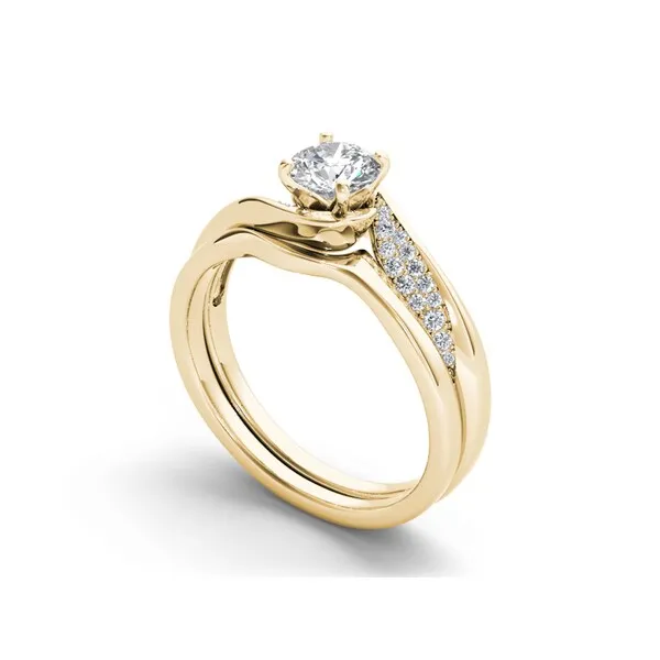 De Couer 14k Yellow Gold 5/8ct TDW Classic Diamond Bypass Engagement Ring sold by Zulily product image thumbnail 2