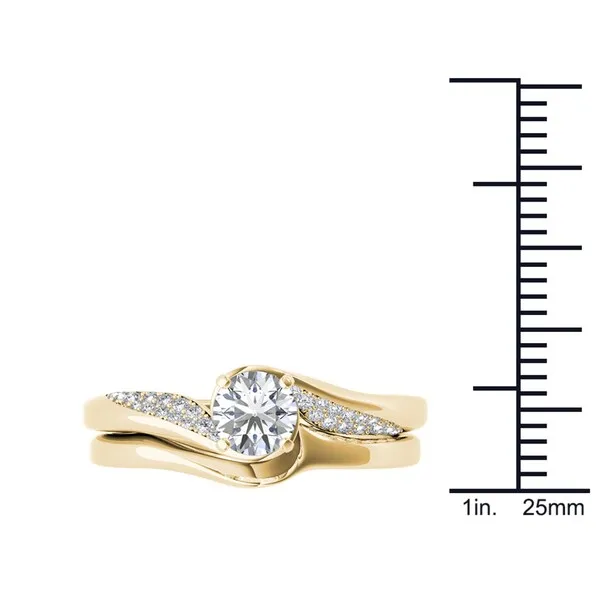 De Couer 14k Yellow Gold 5/8ct TDW Classic Diamond Bypass Engagement Ring sold by Zulily product image thumbnail 4