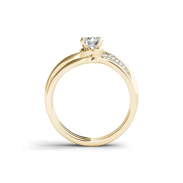 De Couer 14k Yellow Gold 5/8ct TDW Classic Diamond Bypass Engagement Ring sold by Zulily product image thumbnail 3