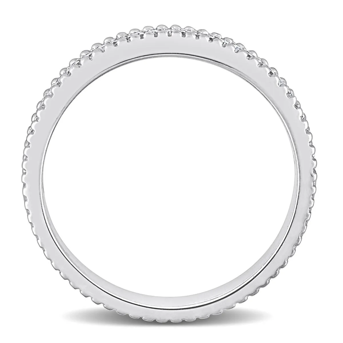 Miadora 1/10ct TDW Diamond Stackable Anniversary Wedding Band in Sterling Silver sold by Zulily product image thumbnail 5