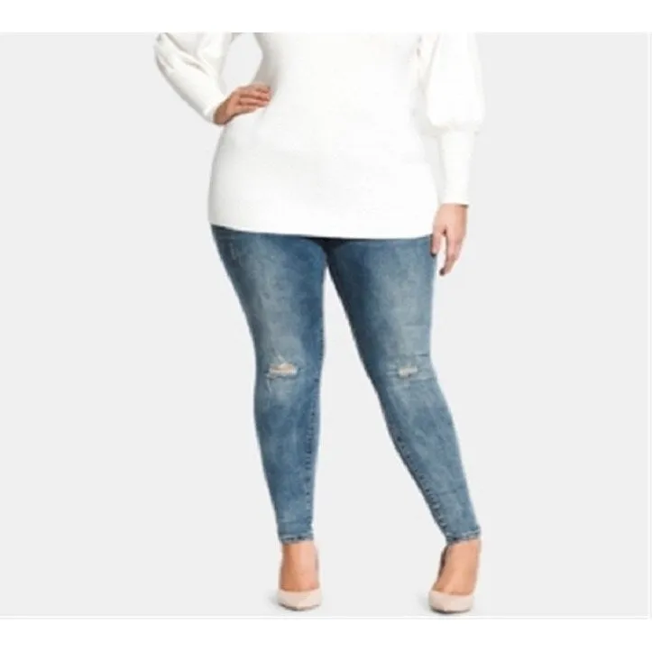 City Chic Women's Balloon Sleeve Sweater White Size XL sold by Zulily product image thumbnail 2