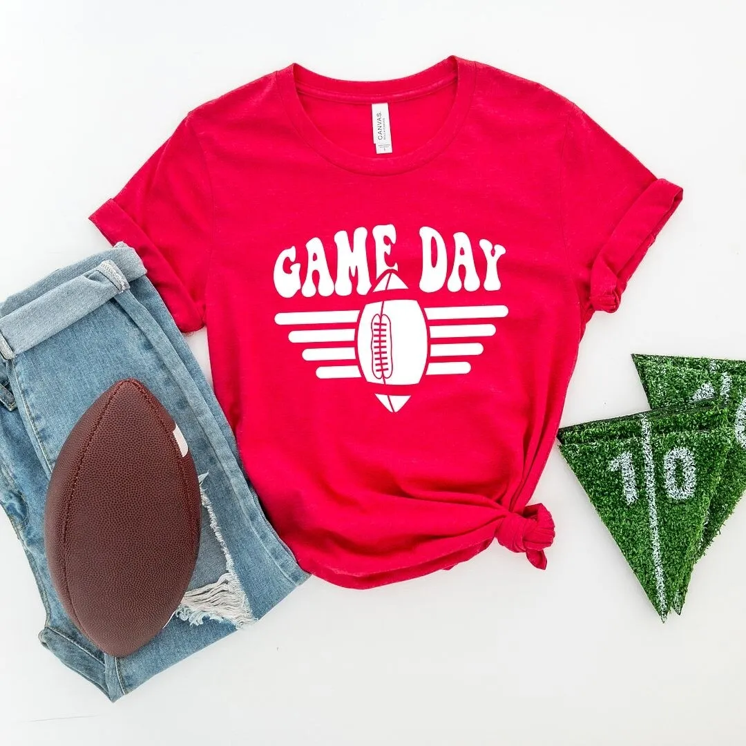Football Game Day Stripes Short Sleeve Tee sold by Zulily