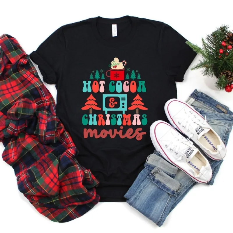 Retro Hot Cocoa Mug and Christmas Movies Short Sleeve Tee sold by Zulily