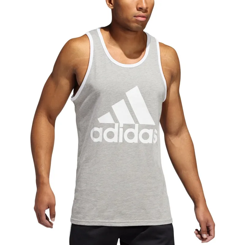 adidas Men's Badge Of Sport Logo Graphic Tank Gray Size Large sold by Zulily