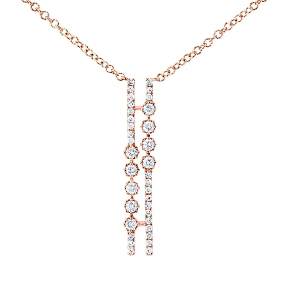 Annello by Kobelli 10k Gold 1/5ct TDW Diamond Parallel Geometric Necklace, 18in Chain (Multiple Color Options) sold by Zulily product image thumbnail 2