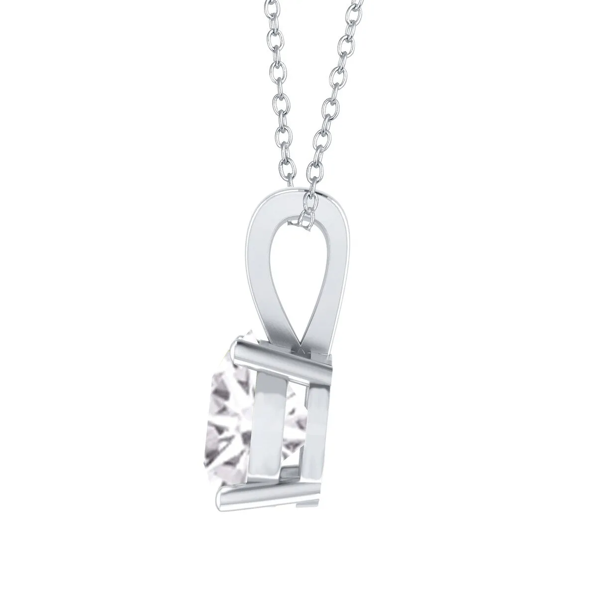 Sterling Silver Natural White Topaz Solitaire Pendant with 18" Chain sold by Zulily product image thumbnail 2